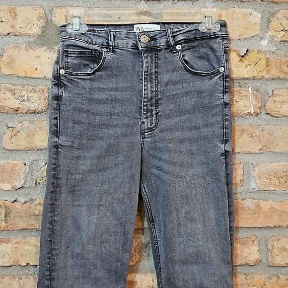 Zara Gray sun washed jeans size 26 X 29 - Picture 3 of 10